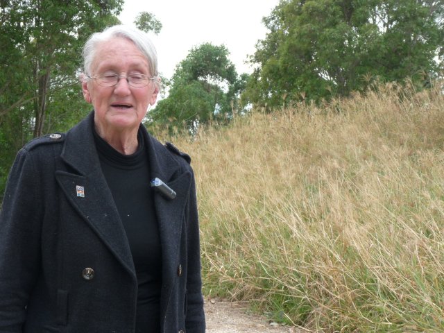 Auntie Fran Bodkin  talking about The Soak in William Howe Park, Mt Annan